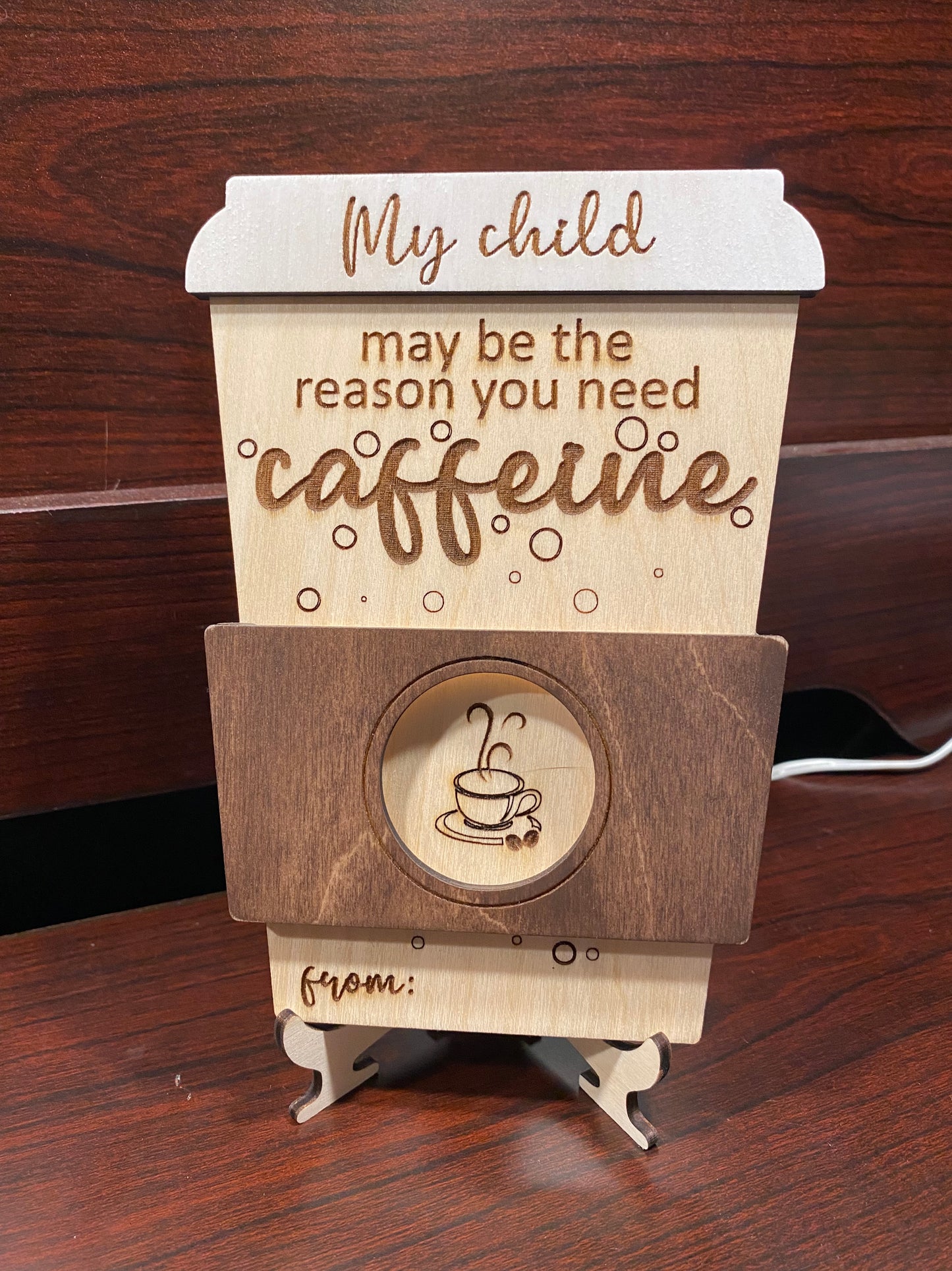 Caffeine Teacher Gift Card Holder