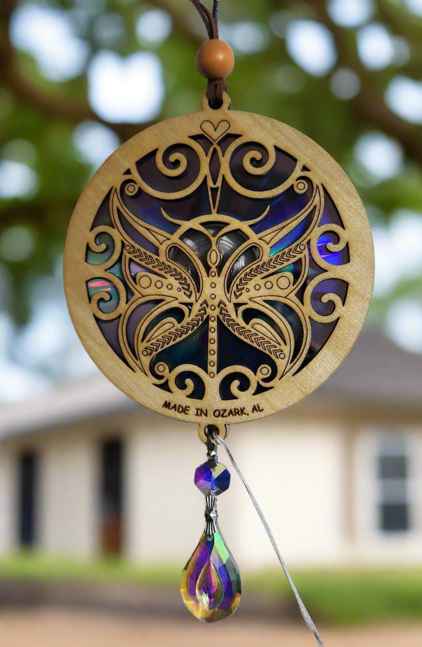 made in ozark alabama by eastern tiger art studio - butterfly dreamcatcher