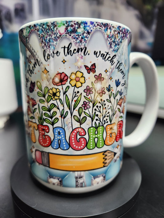 Watch Them Grow - Teachers - Large 15oz Sublimated Mug