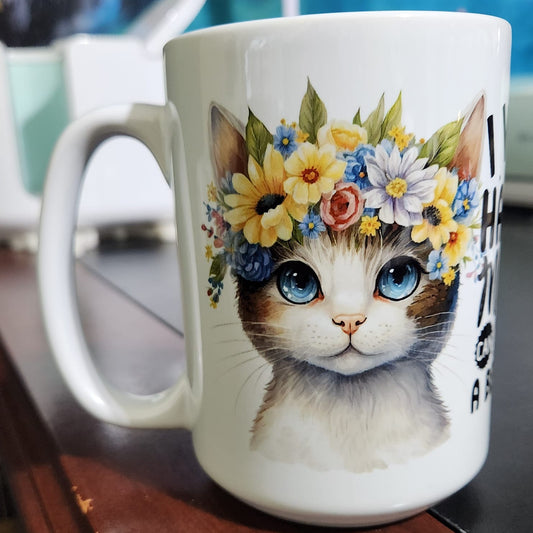 I work hard so that my cats can have a better life sublimated 15oz mug 