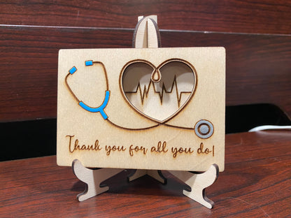 Thank you for all you do - Doctor Gift Card Holder With Stand