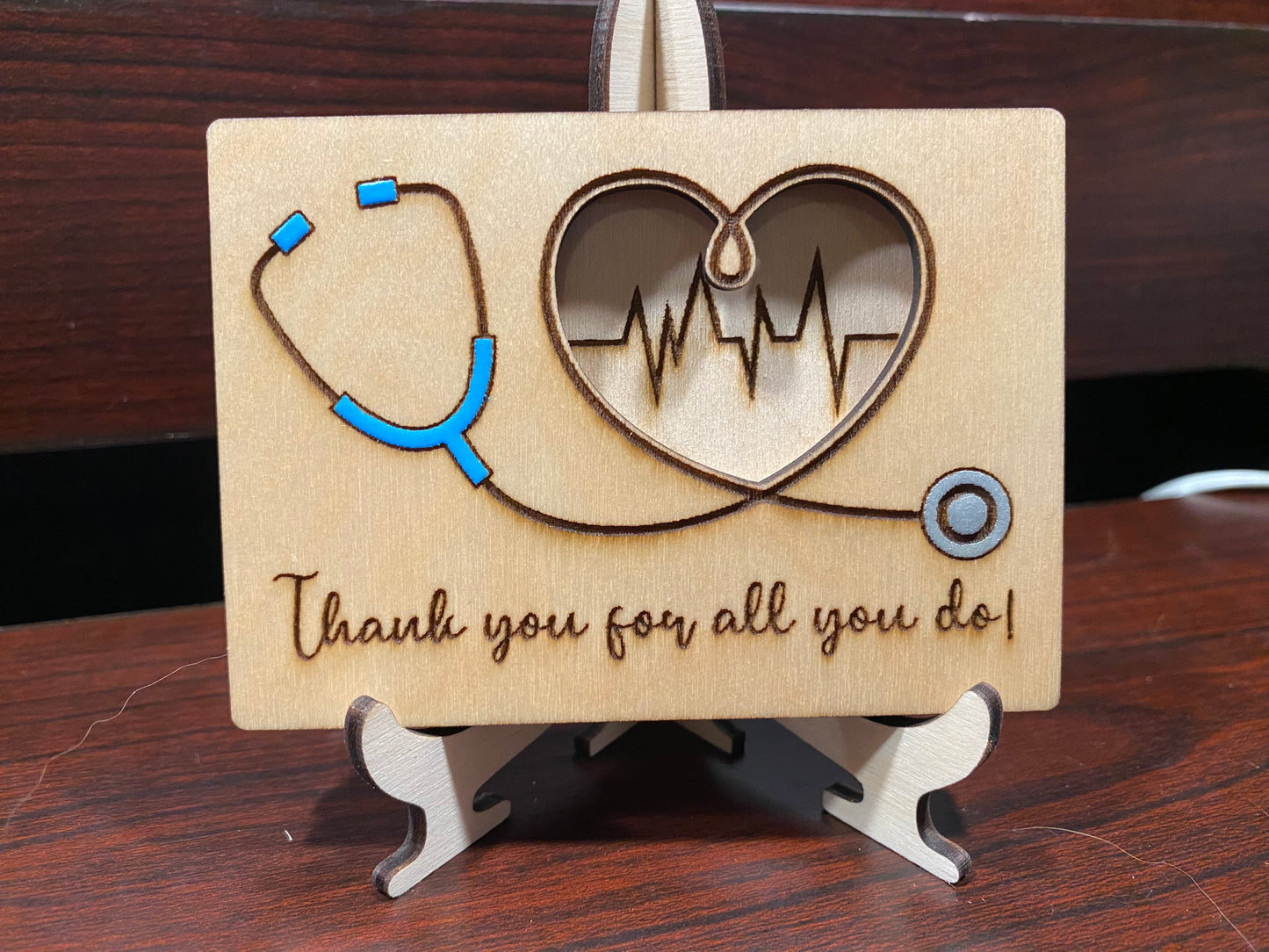 Thank you for all you do - Doctor Gift Card Holder With Stand