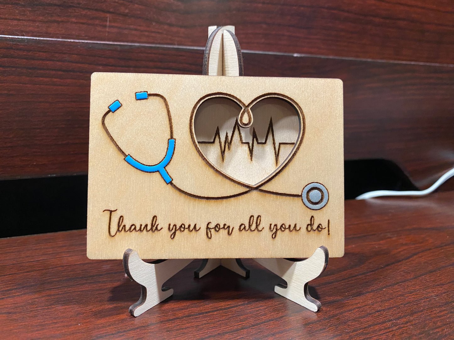 Thank you for all you do - Doctor Gift Card Holder With Stand