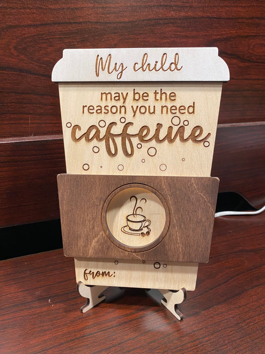Caffeine Teacher Gift Card Holder