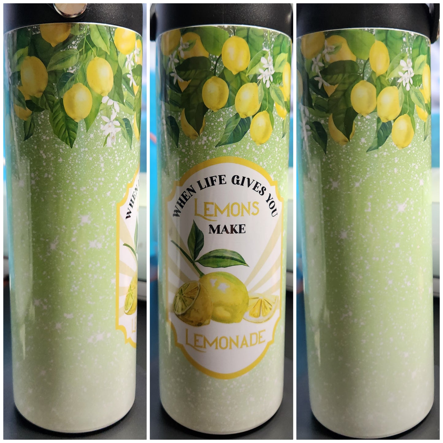 when life gives you lemons make lemonade sublimated tumbler 20oz