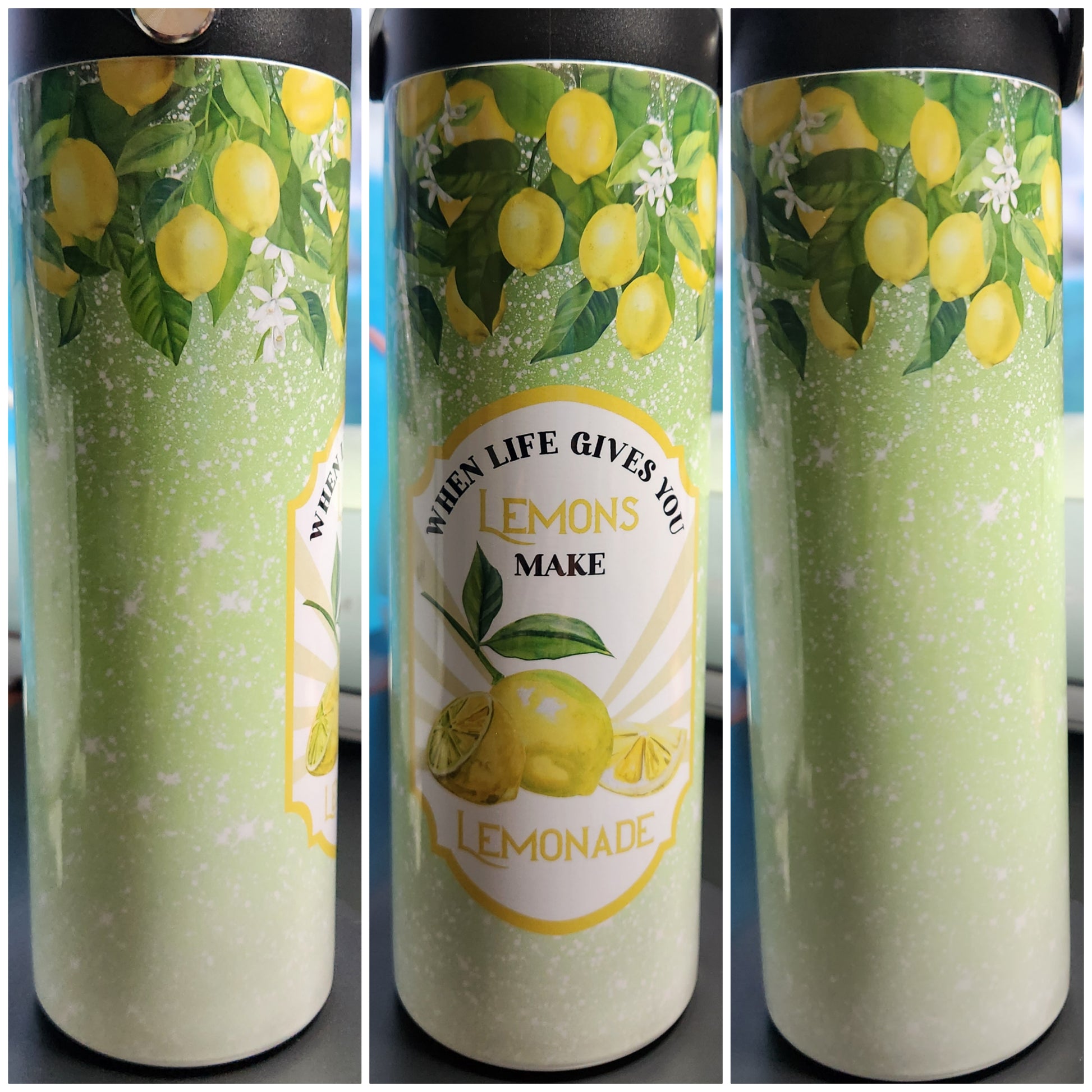 when life gives you lemons make lemonade sublimated tumbler 20oz