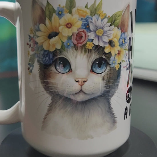 I work hard so that my cats can have a better life sublimated 15oz mug