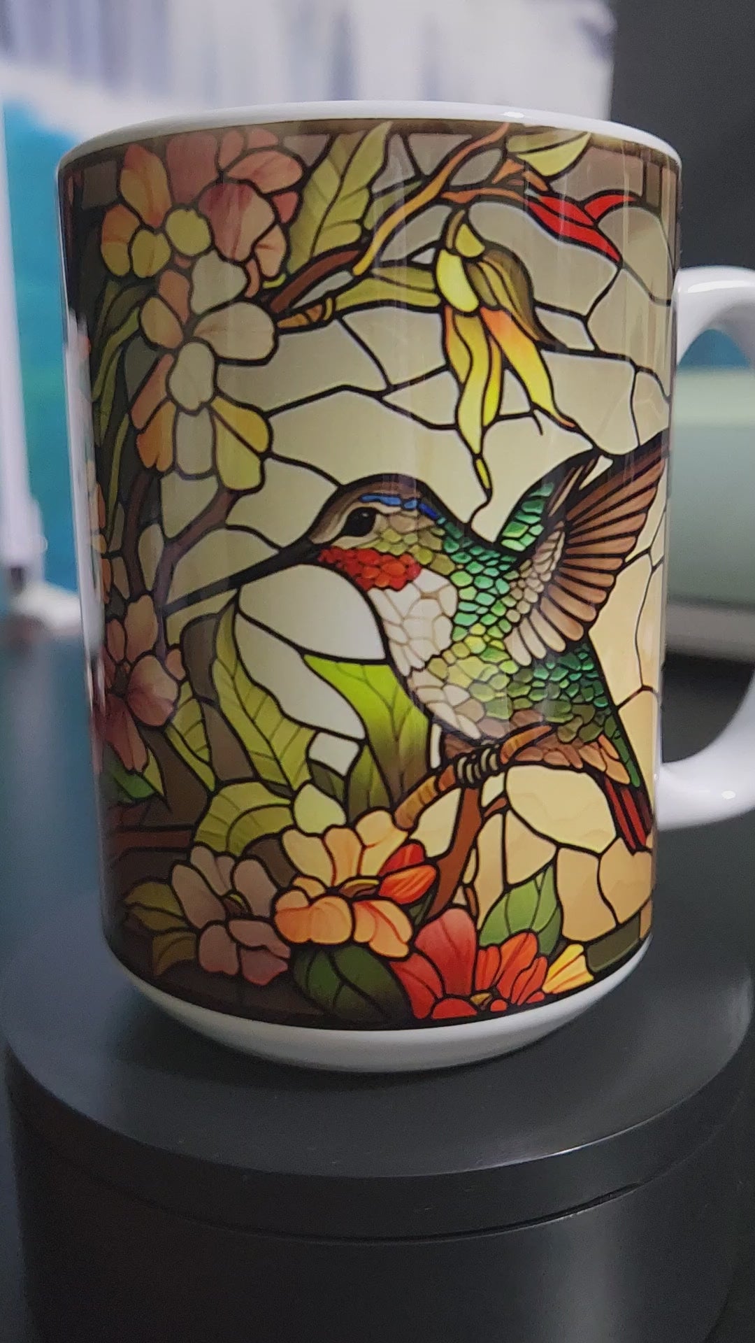 Hummingbird stained glass sublimated 15oz mugs 