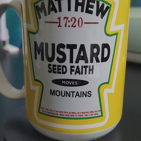 Mustard seed faith 15oz sublimated mug - dishwasher and microwave safe