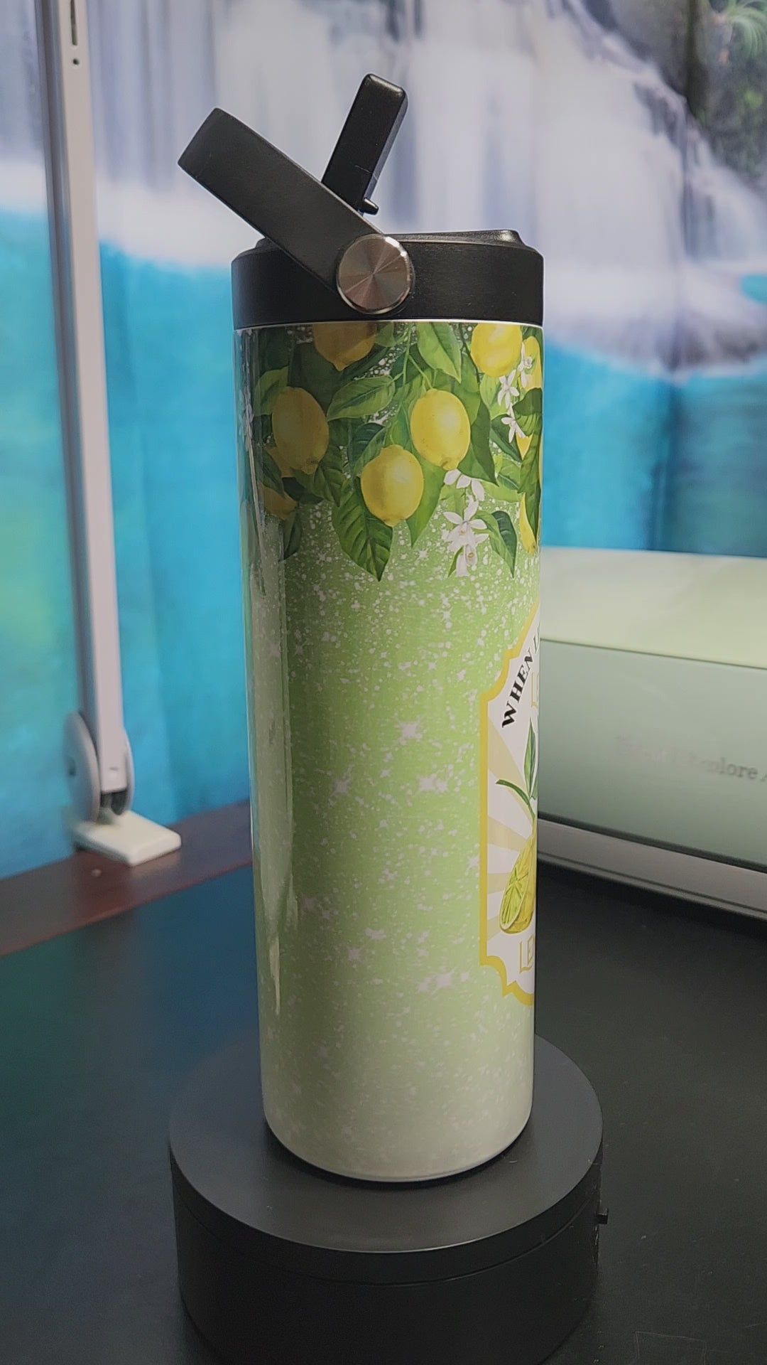 when life gives you lemons make lemonade sublimated tumbler 20oz