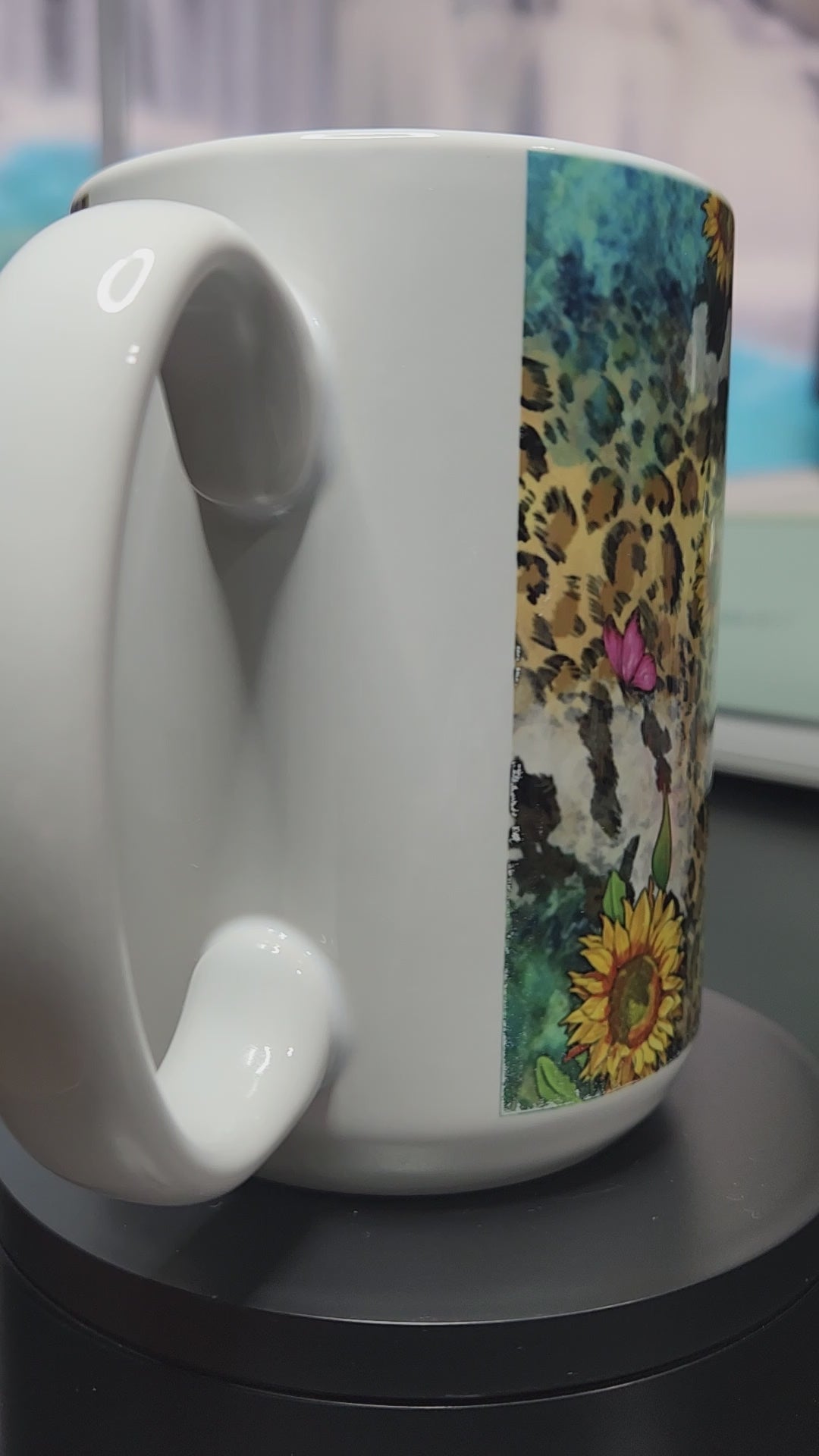 Just a little moody highland cow sublimated 15oz mug. Dishwasher and microwave safe mug.