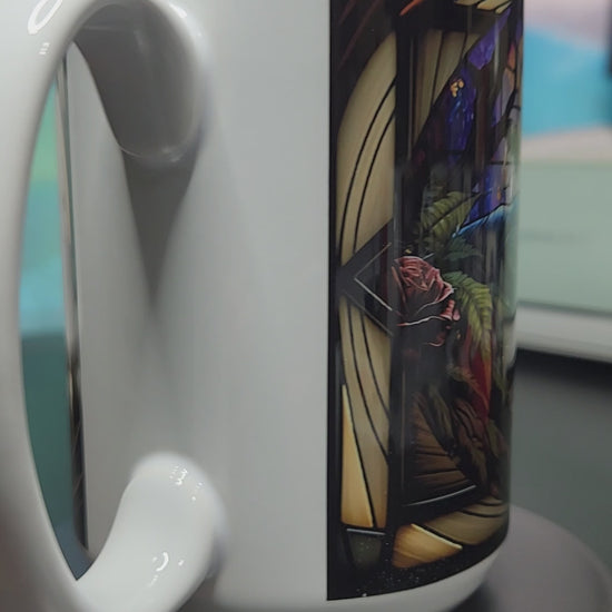 Dinosaur sublimated 15oz mug with trex