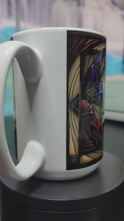 Dinosaur sublimated 15oz mug with trex